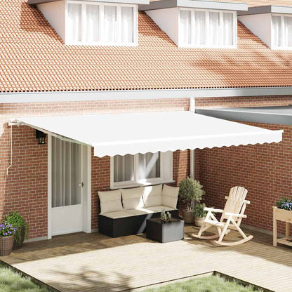 Awning Replacement Fabric White 4.5 x 3.5 m Polyester