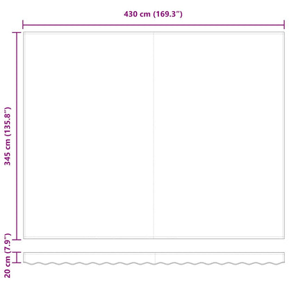 Awning Replacement Fabric White 4.5 x 3.5 m Polyester