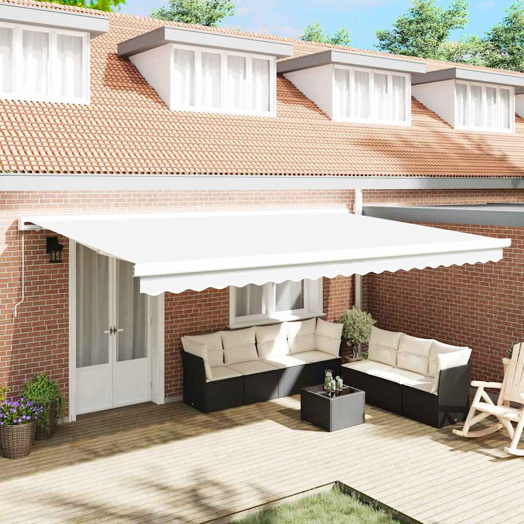 Awning Replacement Fabric White 5 x 3.5 m Polyester