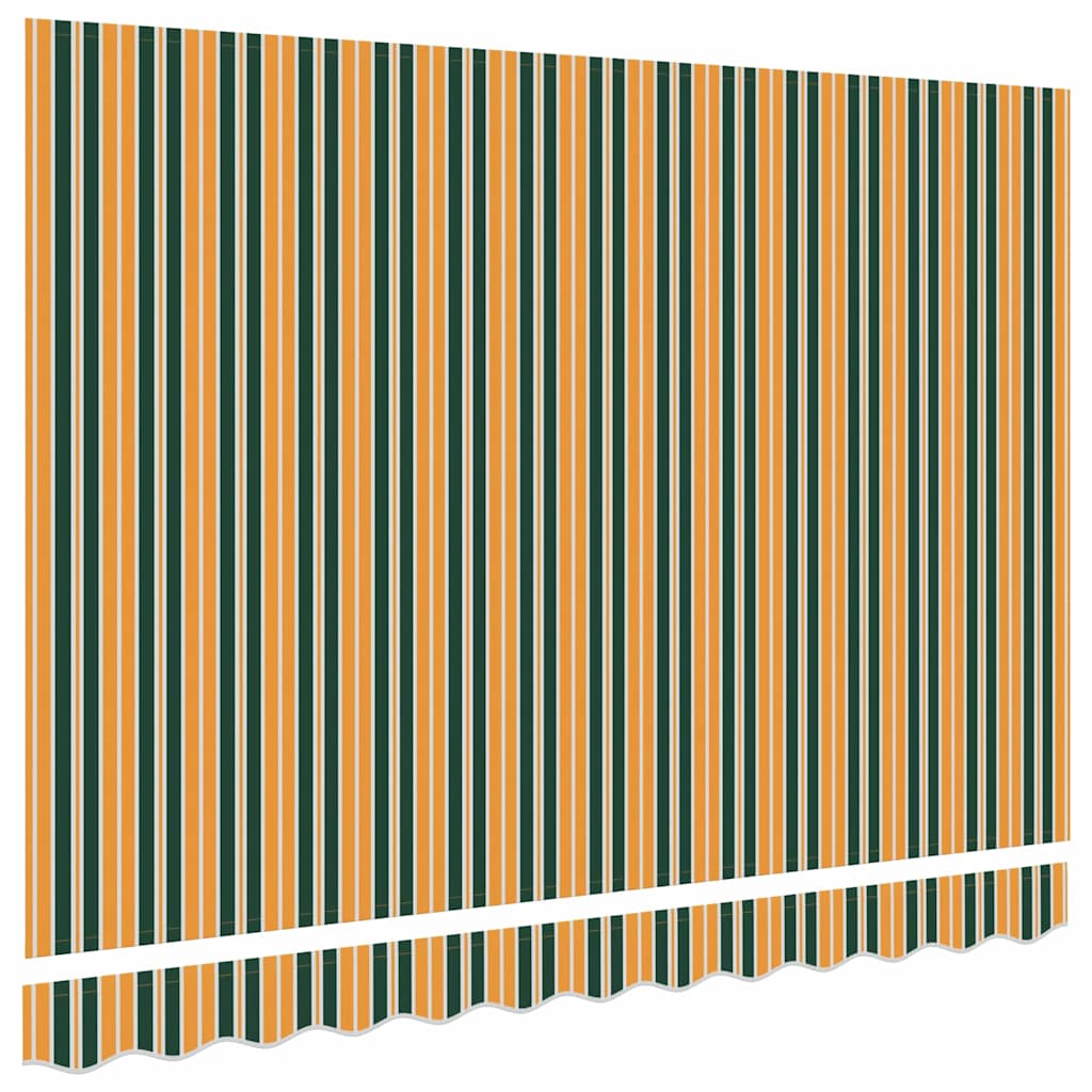 Awning Replacement Fabric Green and yellow 3 x 2.5 m Polyester