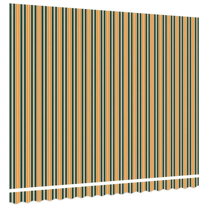 Awning Replacement Fabric Green and yellow 4 x 3.5 m Polyester