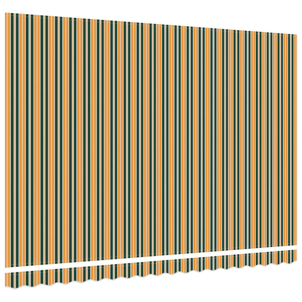 Awning Replacement Fabric Green and yellow 4.5 x 3 m Polyester