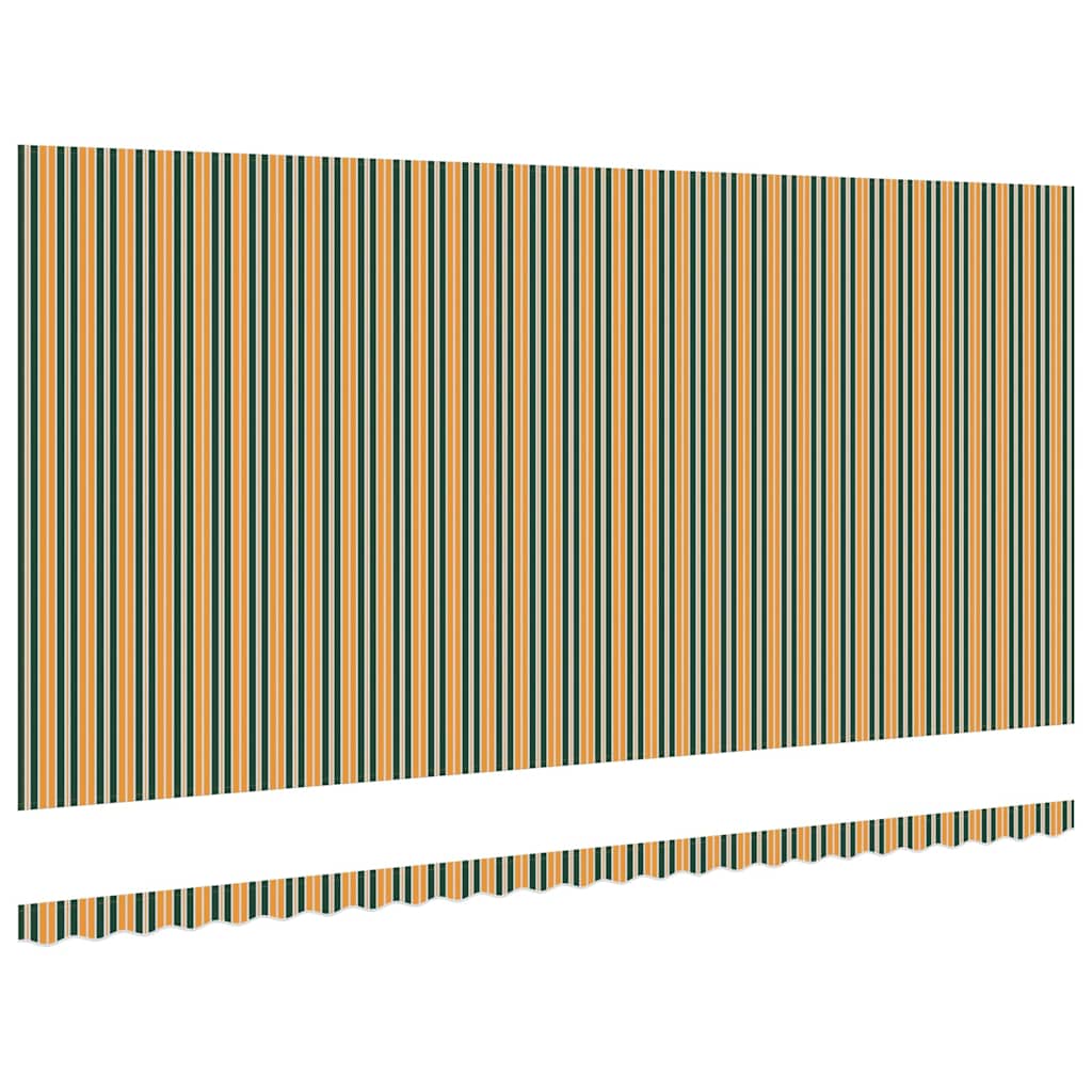 Awning Canopy Replacement for 6x3.5 m Green & Yellow Stripe