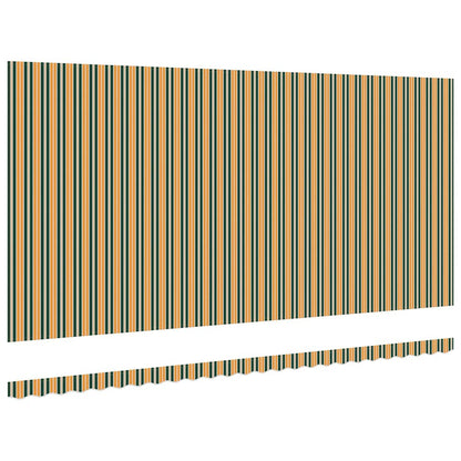 Awning Canopy Replacement for 6x3.5 m Green & Yellow Stripe