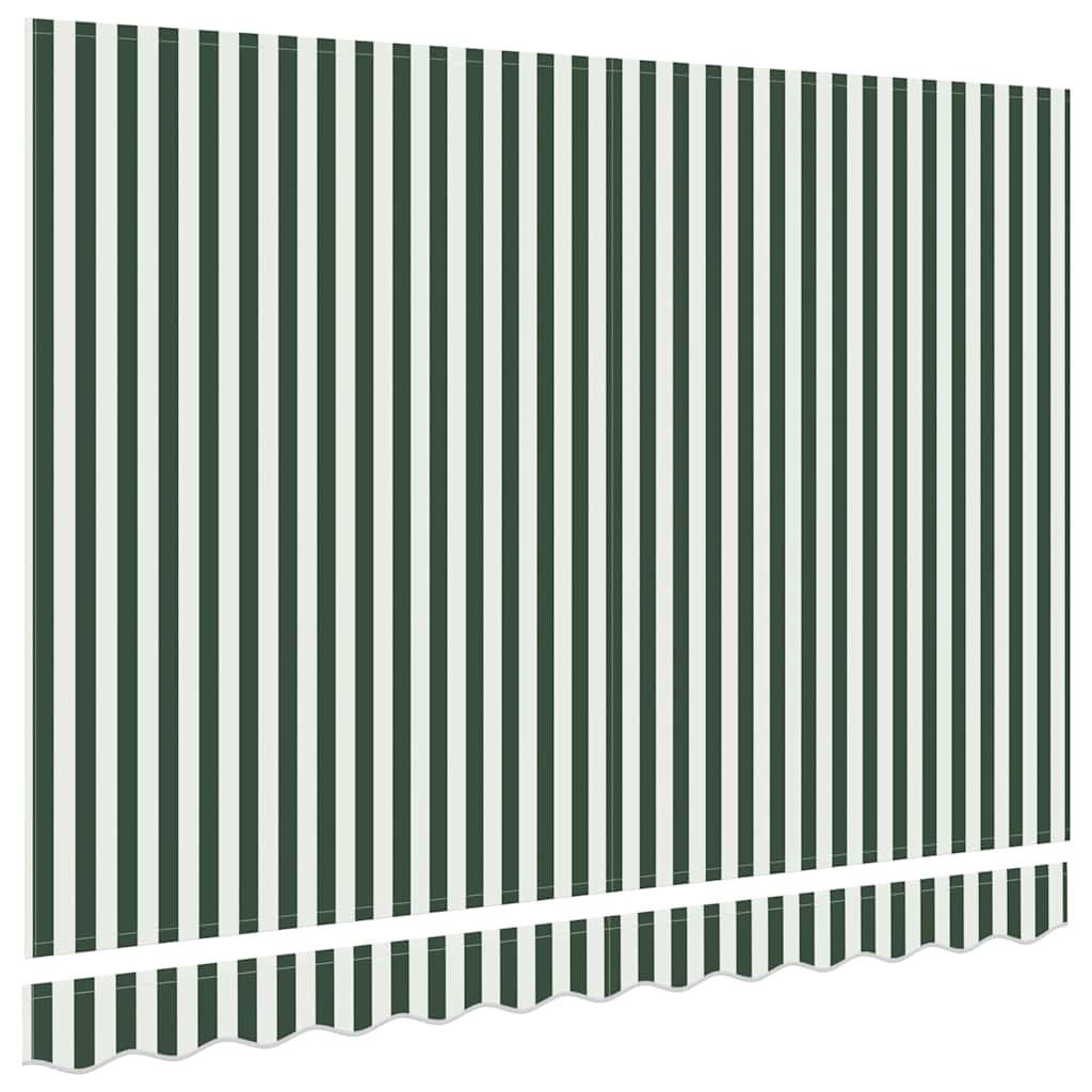 Awning Replacement Fabric Green and White 3 x 2 m Polyester