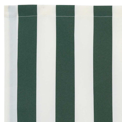 Awning Replacement Fabric Green and White 4.5 x 3 m Polyester