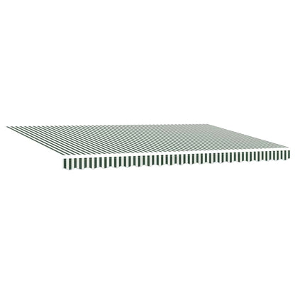 Awning Replacement Fabric Green and White 5 x 3.5 m Polyester
