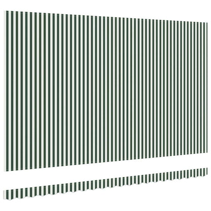 Awning Replacement Fabric Green and White 5 x 3.5 m Polyester