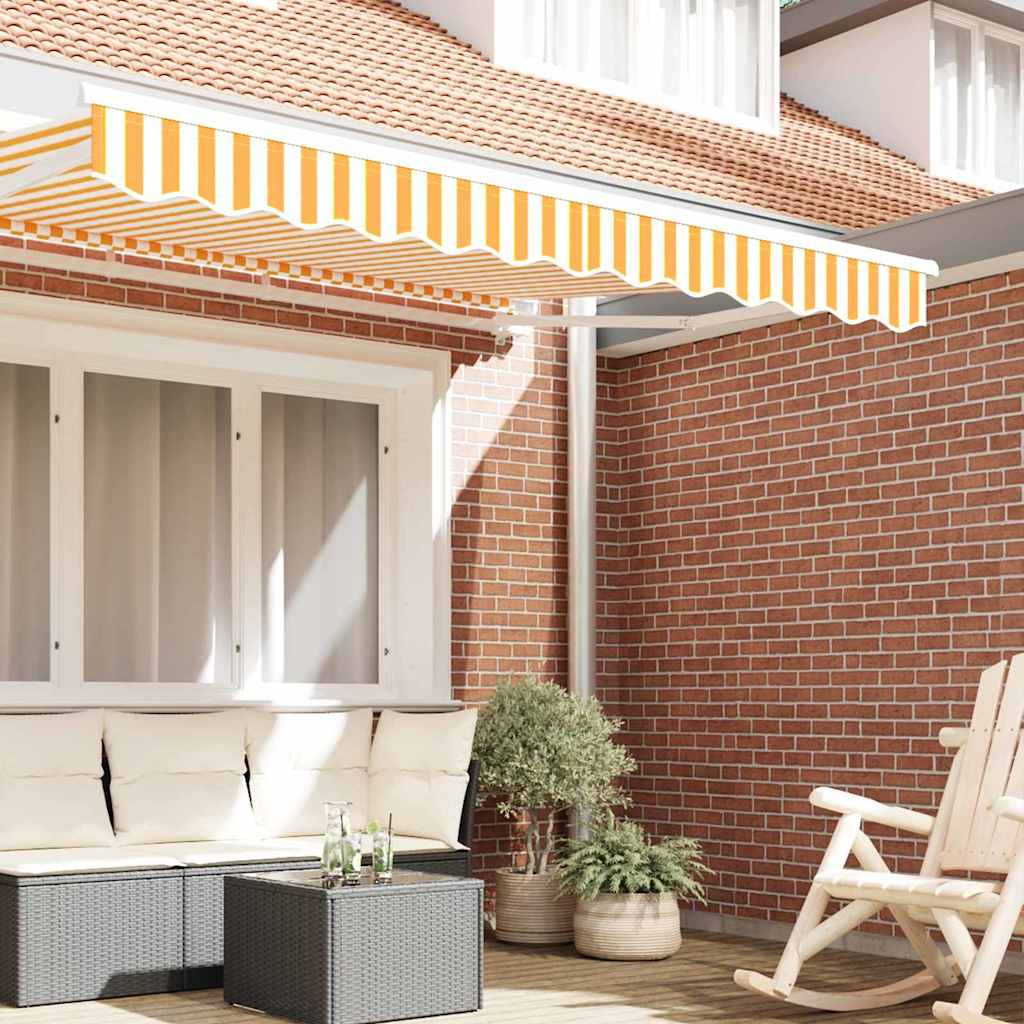 Awning Valance Replacement Yellow and White 2.5 m Polyester