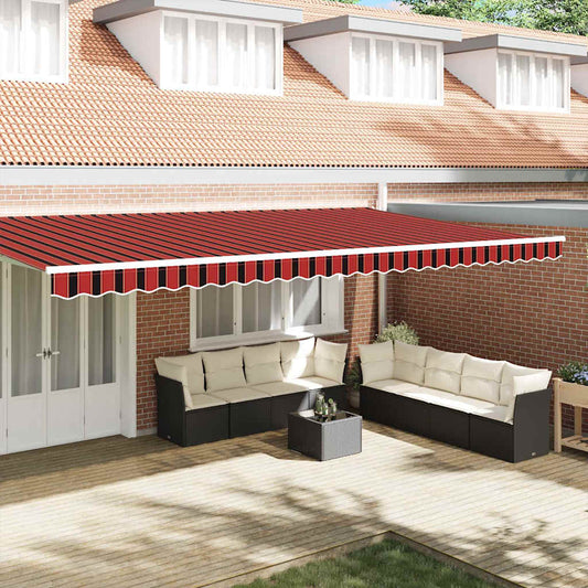 Awning Valance Replacement for 6 m Orange Red & Brown Stripe