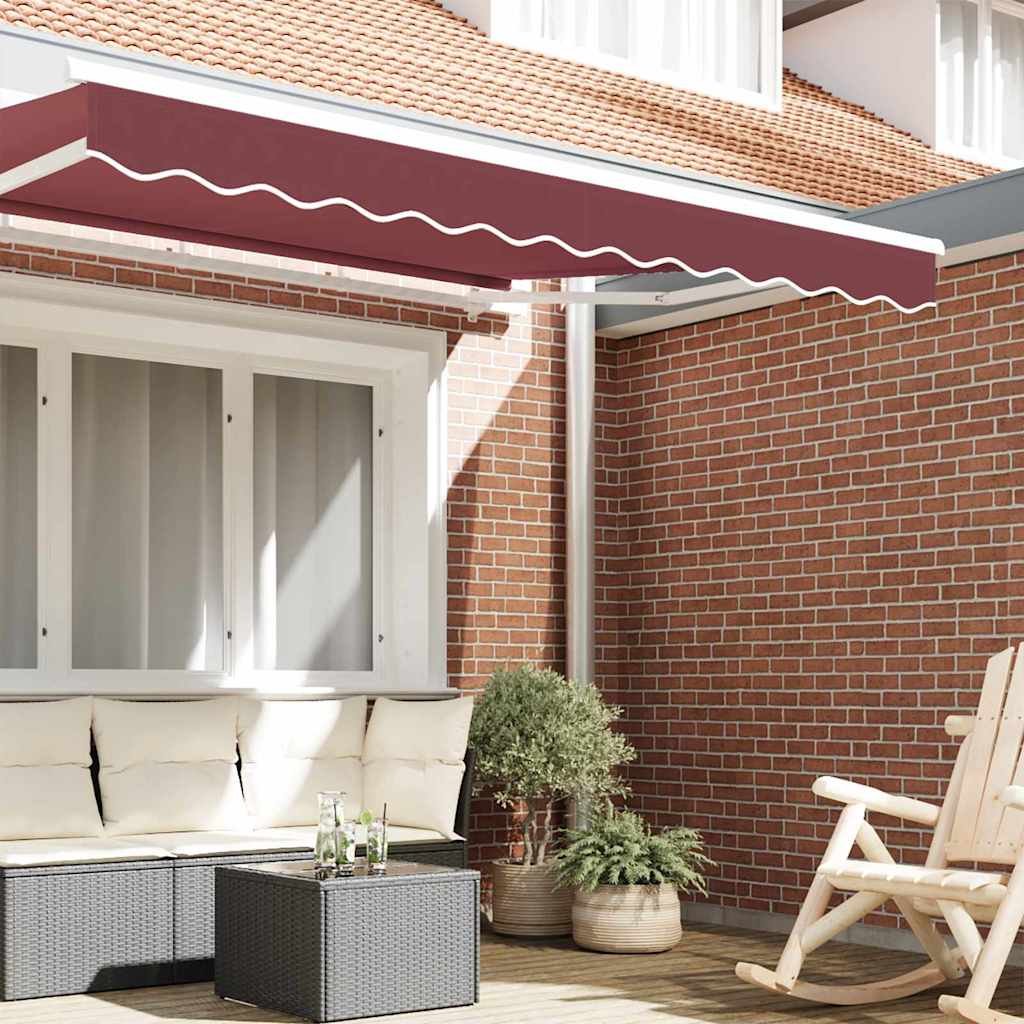 Awning Valance Replacement Burgundy Stripe 2.5 m Polyester