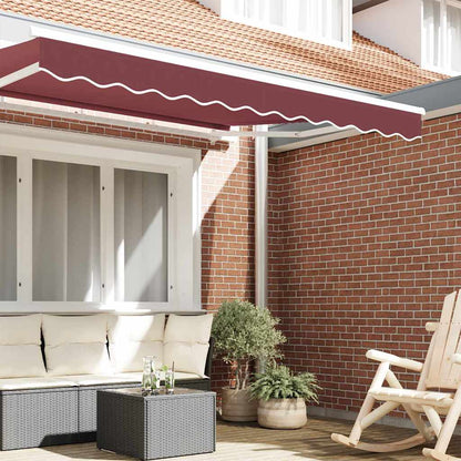 Awning Valance Replacement Burgundy Stripe 2.5 m Polyester