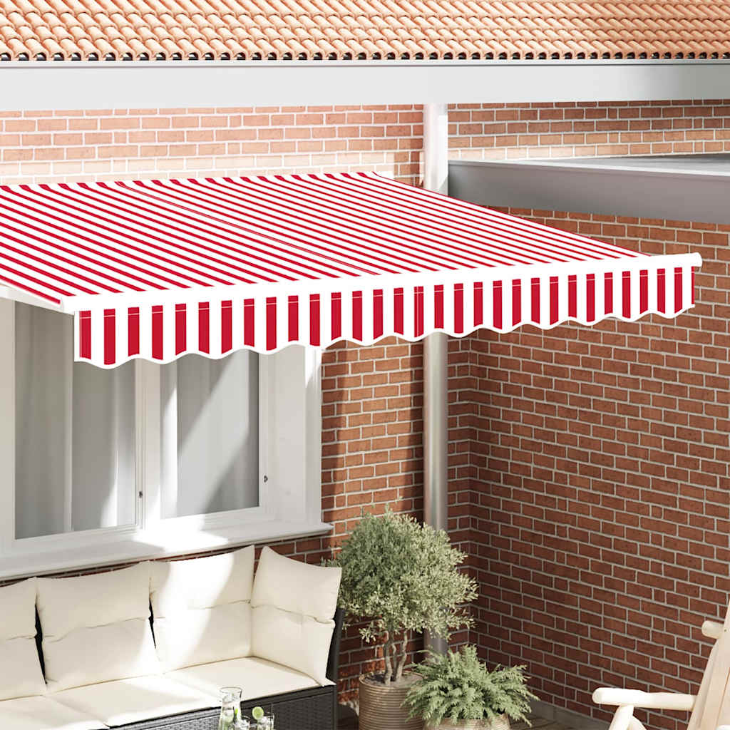 Awning Valance Replacement Red and White 2.5 m Polyester