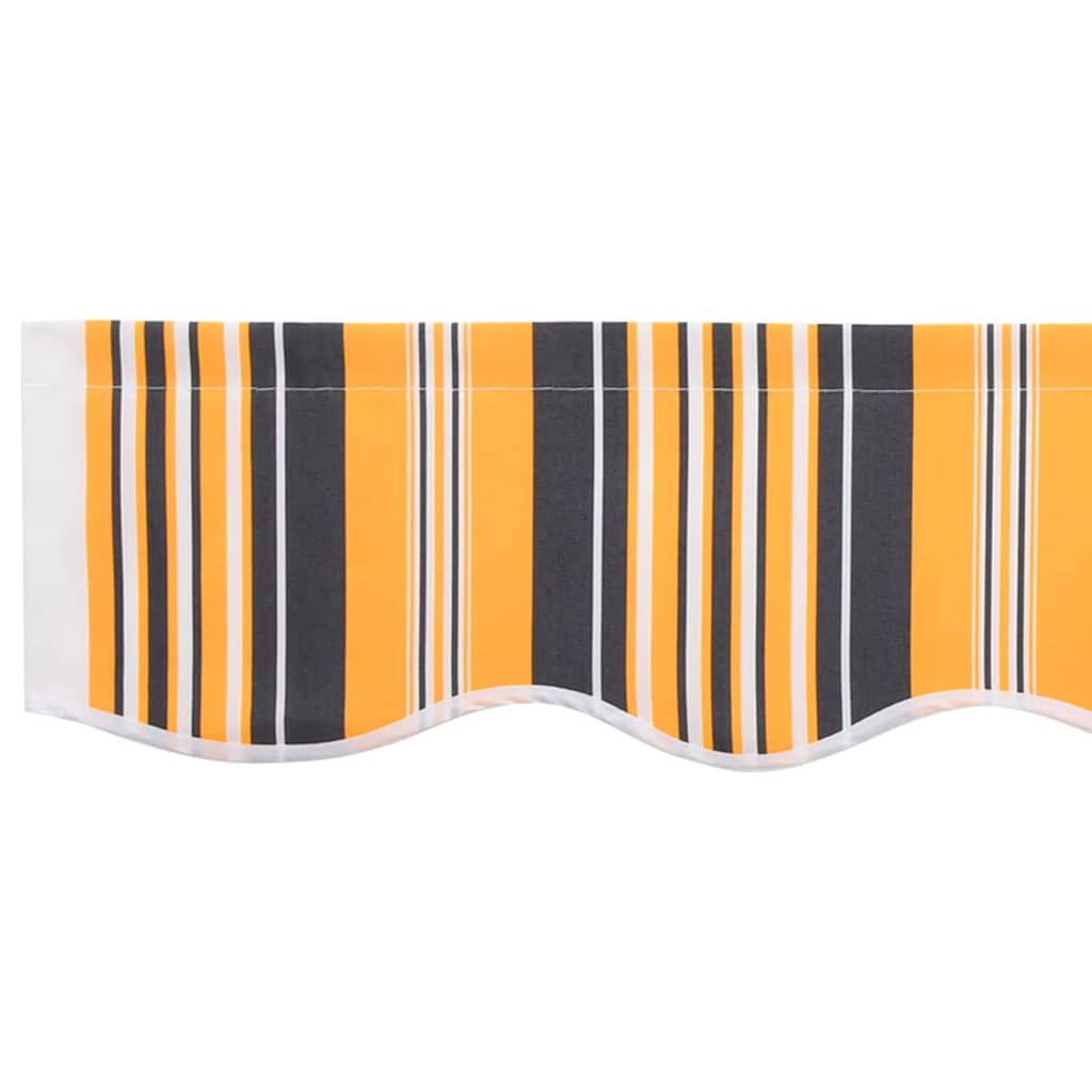 Awning Valance Replacement Yellow and Grey 2.5 m Polyester
