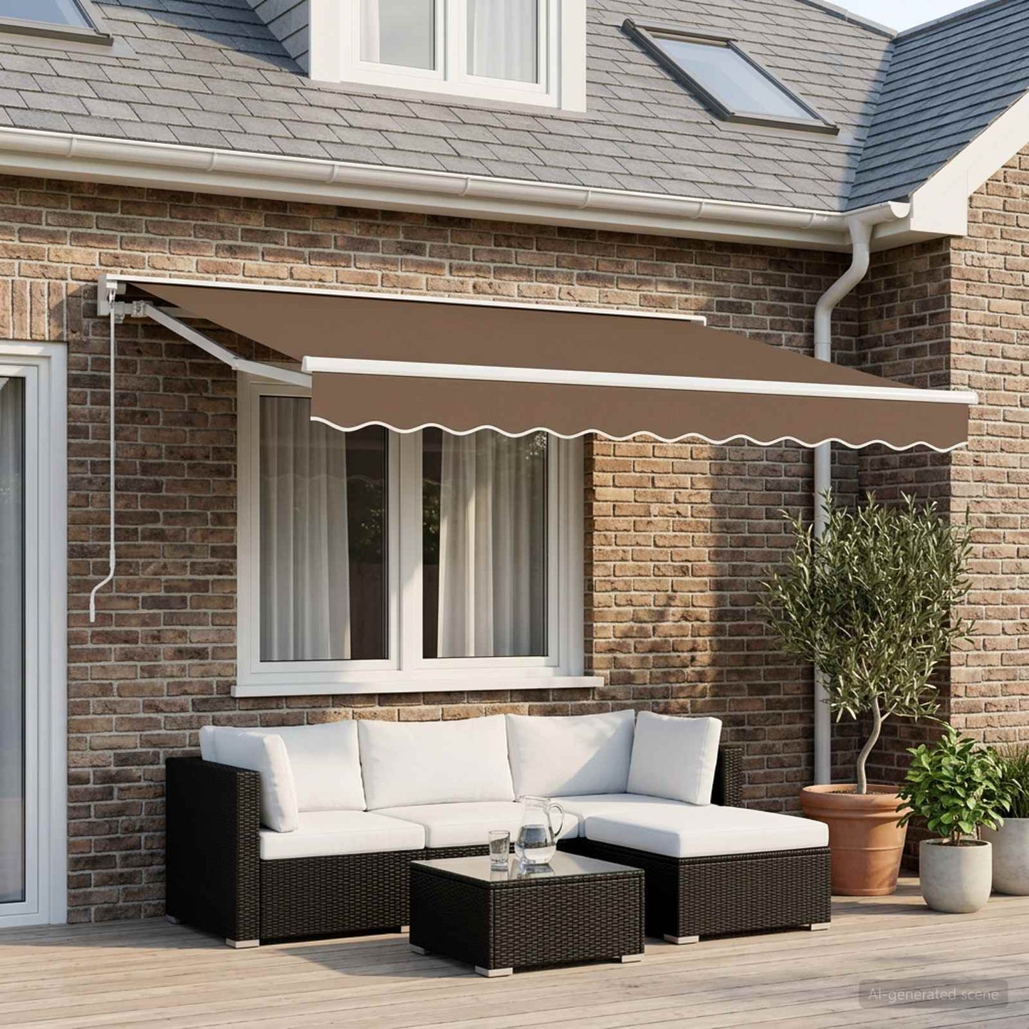Awning Valance Replacement for 3.5 m Beige Polyester