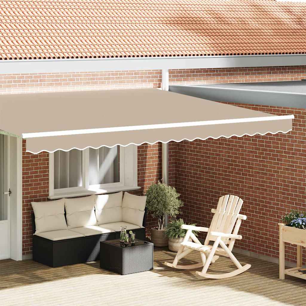 Awning Valance Replacement Beige 4.5 m Polyester