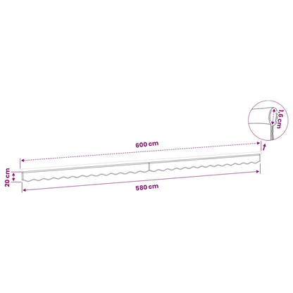 Awning Valance Replacement for 6 m Beige Polyester
