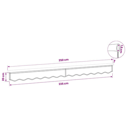 Awning Valance Replacement for 2.5 m Light Grey Polyester