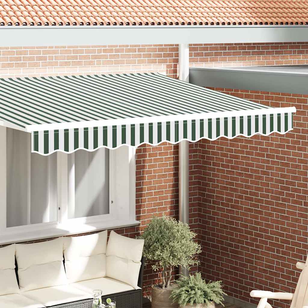 Awning Valance Replacement Green and White 2.5 m Polyester