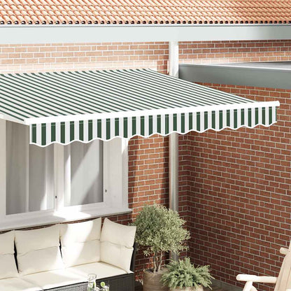 Awning Valance Replacement Green and White 3.5 m Polyester