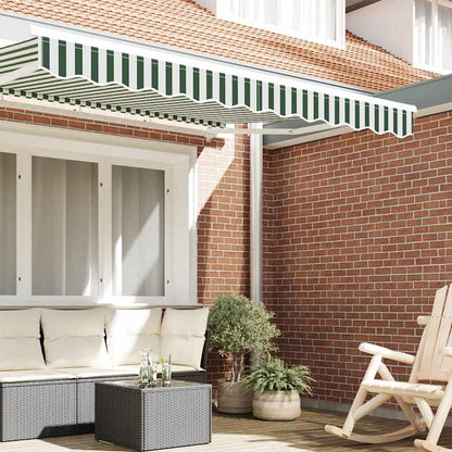 Awning Valance Replacement Green and White 3.5 m Polyester