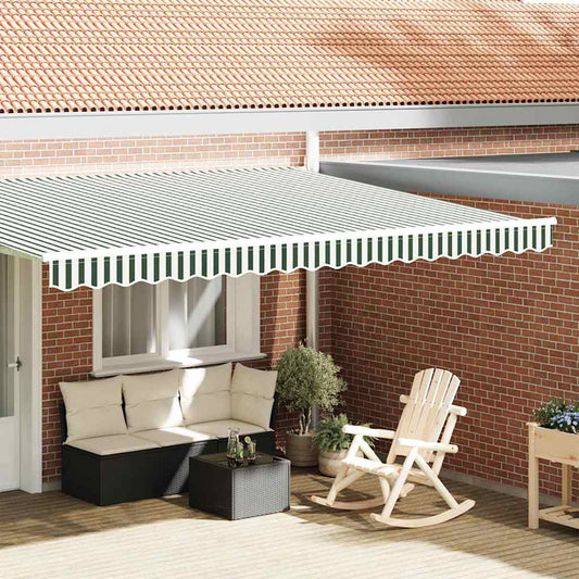 Awning Valance Replacement for 4.5 m Green & White Stripe
