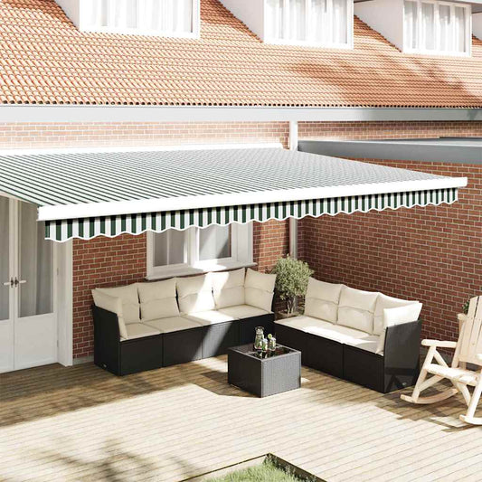 Awning Valance Replacement for 5 m Green & White Stripe
