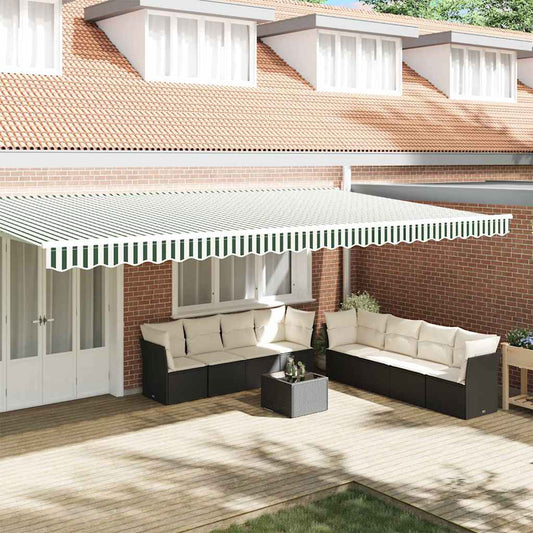 Awning Valance Replacement for 6 m Green & White Stripe