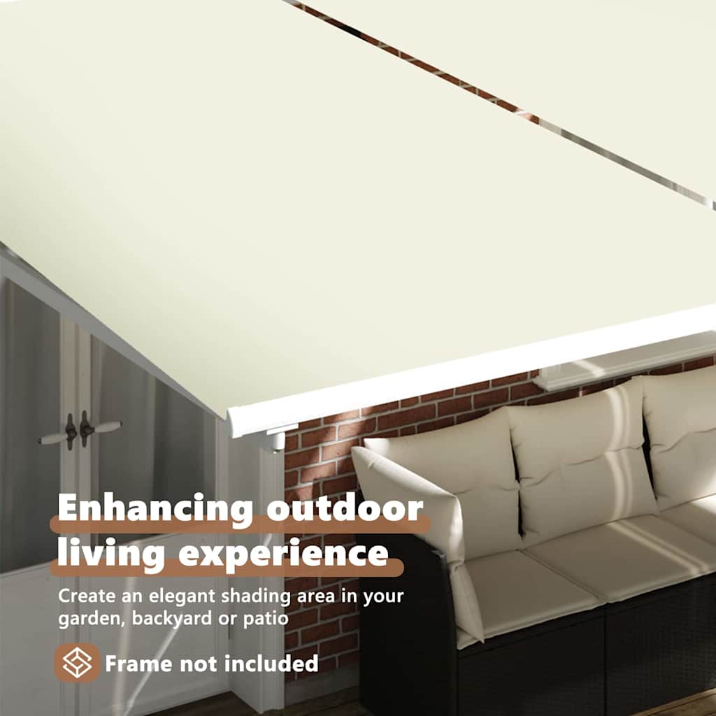 Awning Replacement Fabric Cream 1000 x 160 cm Polyester