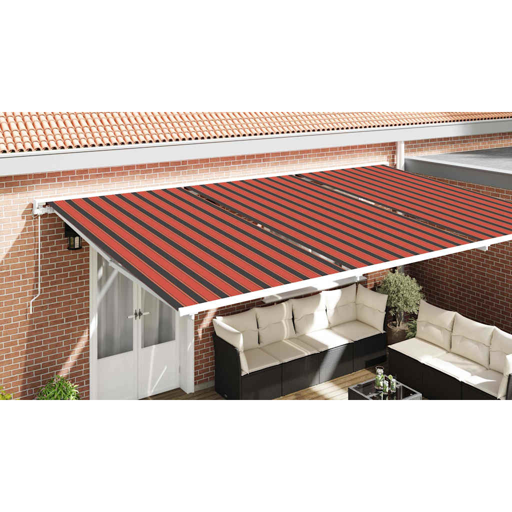 Awning Replacement Fabric Orange and Black 1000 x 160 cm