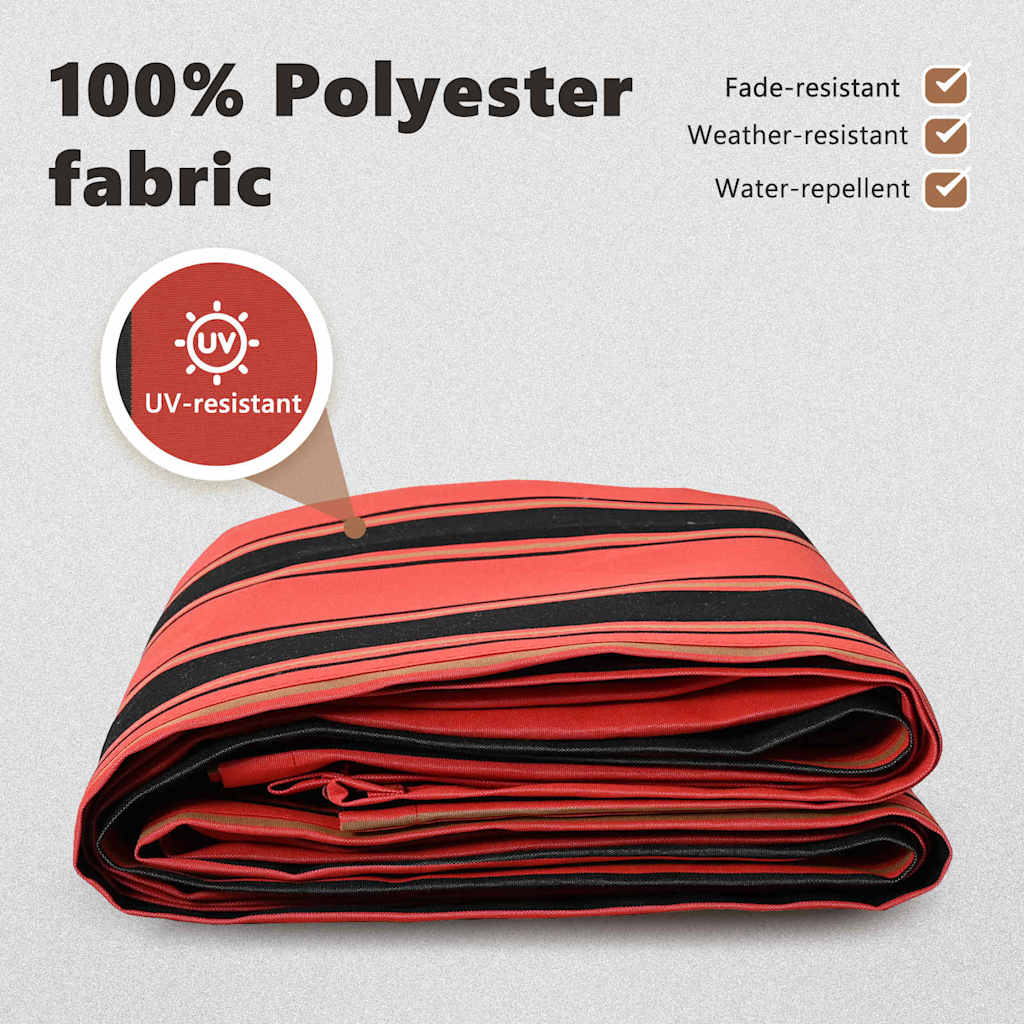 Awning Replacement Fabric Orange and Black 1000 x 160 cm