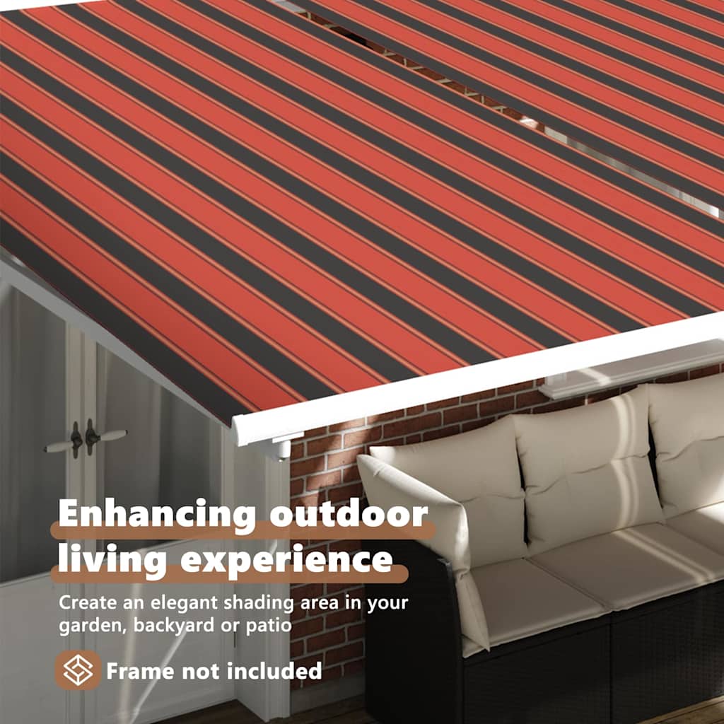 Awning Replacement Fabric Orange and Black 1000 x 160 cm