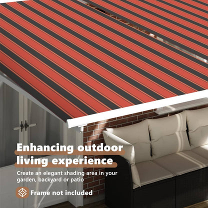 Awning Replacement Fabric Orange and Black 1000 x 160 cm