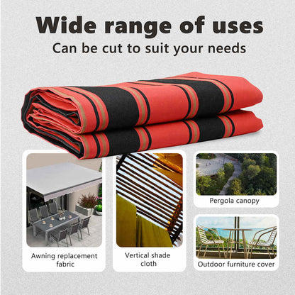 Awning Replacement Fabric Orange and Black 1000 x 160 cm