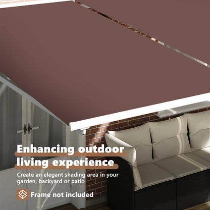 Awning Replacement Fabric Brown 1000 x 160 cm Polyester