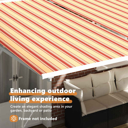 Awning Replacement Fabric Yellow and Orange 1000 x 160 cm