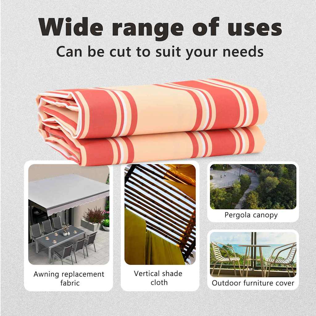 Awning Replacement Fabric Yellow and Orange 1000 x 160 cm