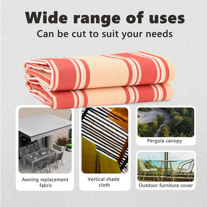 Awning Replacement Fabric Yellow and Orange 1000 x 160 cm