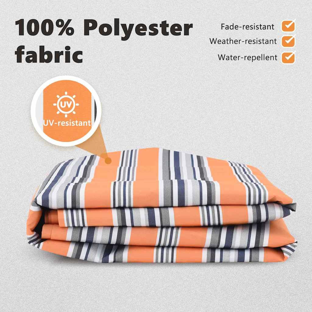 Awning Replacement Fabric Blue and Orange 1000 x 160 cm