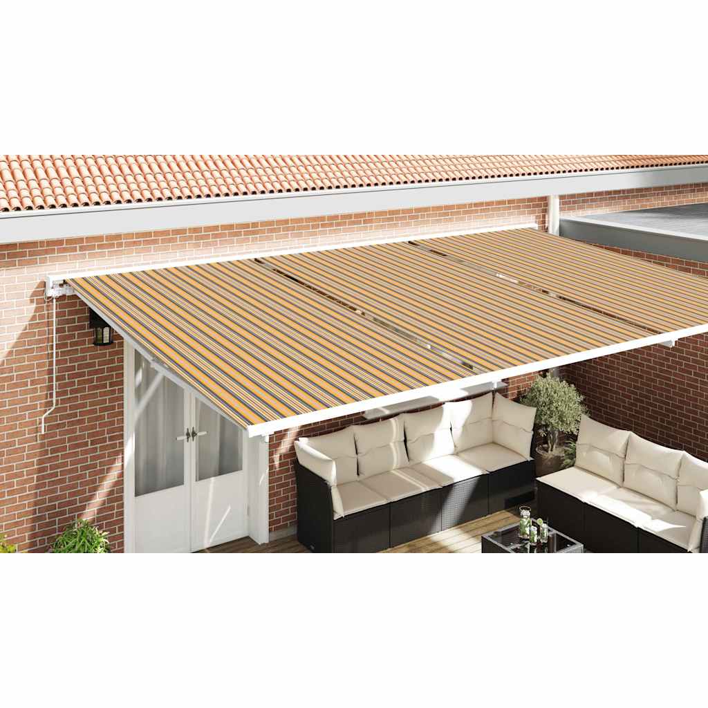 Awning Replacement Fabric Yellow and Grey 1000 x 160 cm