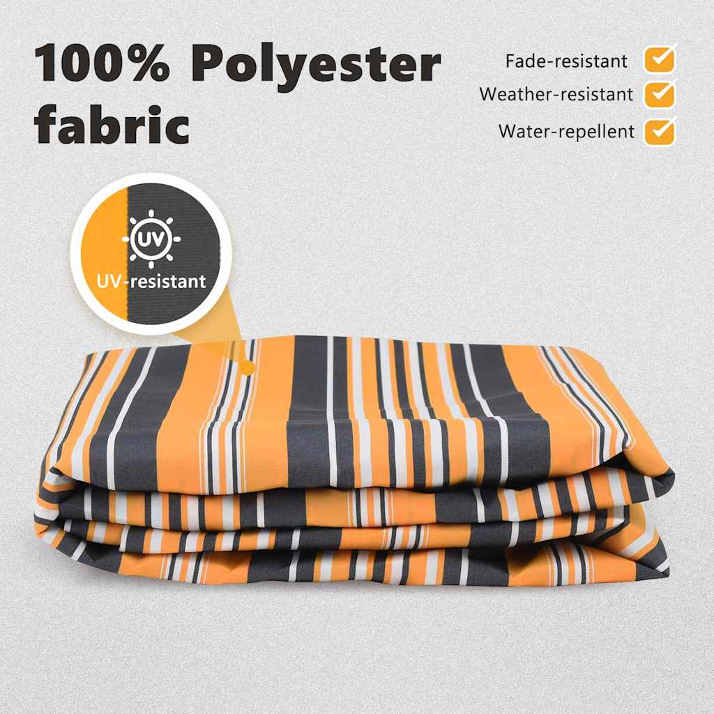 Awning Replacement Fabric Yellow and Grey 1000 x 160 cm
