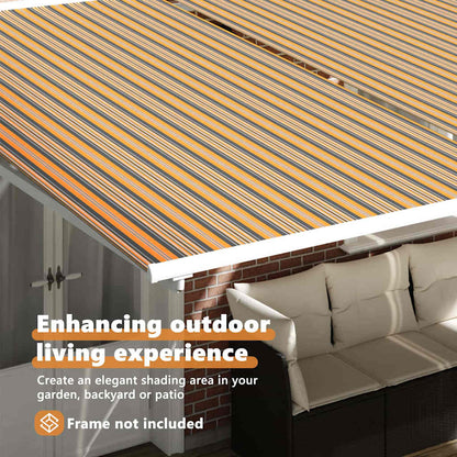 Awning Replacement Fabric Yellow and Grey 1000 x 160 cm