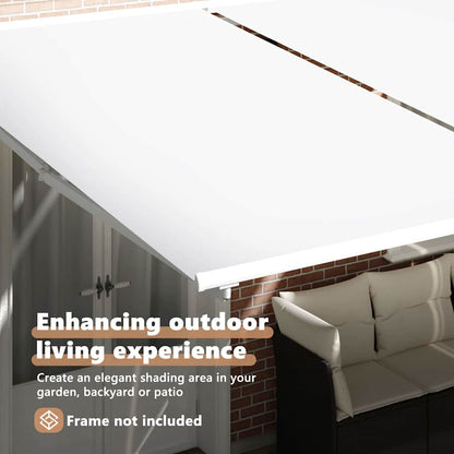 Awning Replacement Fabric White 1000 x 160 cm Polyester