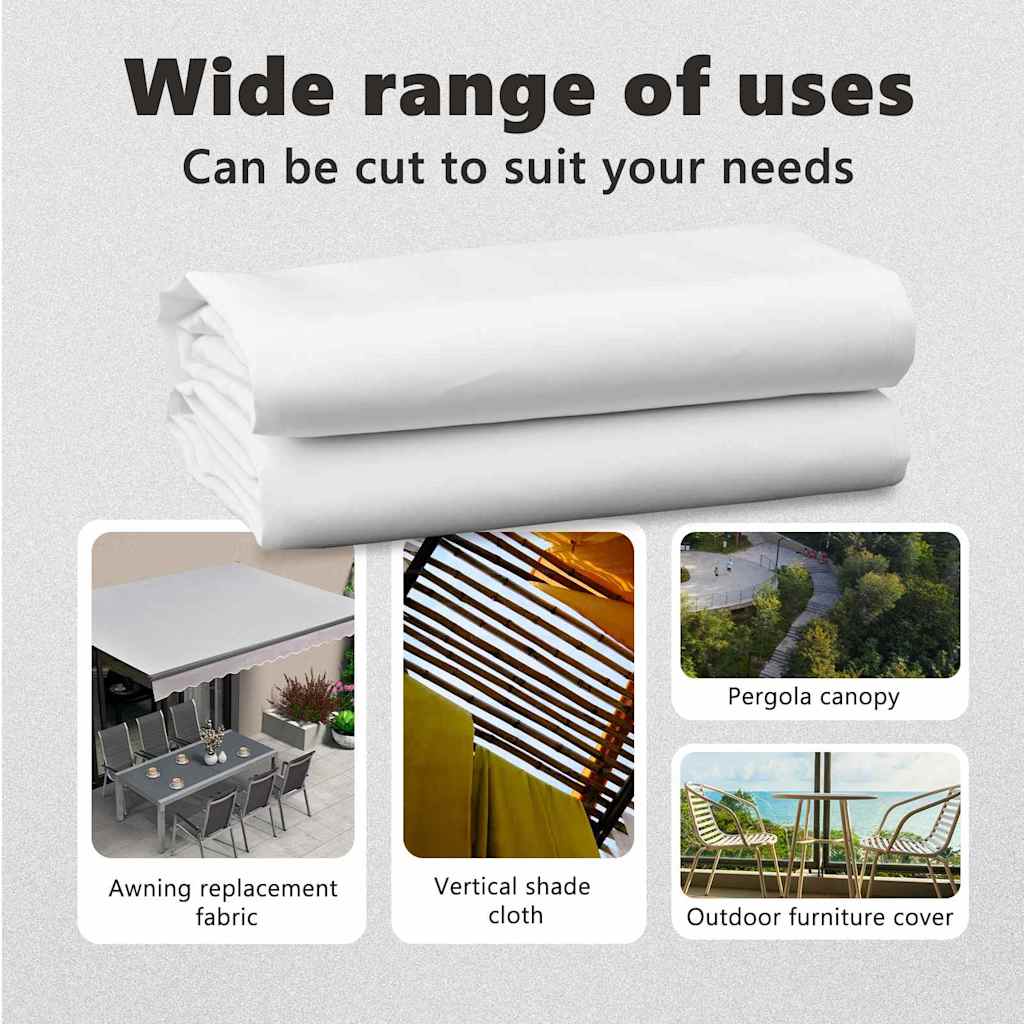 Awning Replacement Fabric White 1000 x 160 cm Polyester