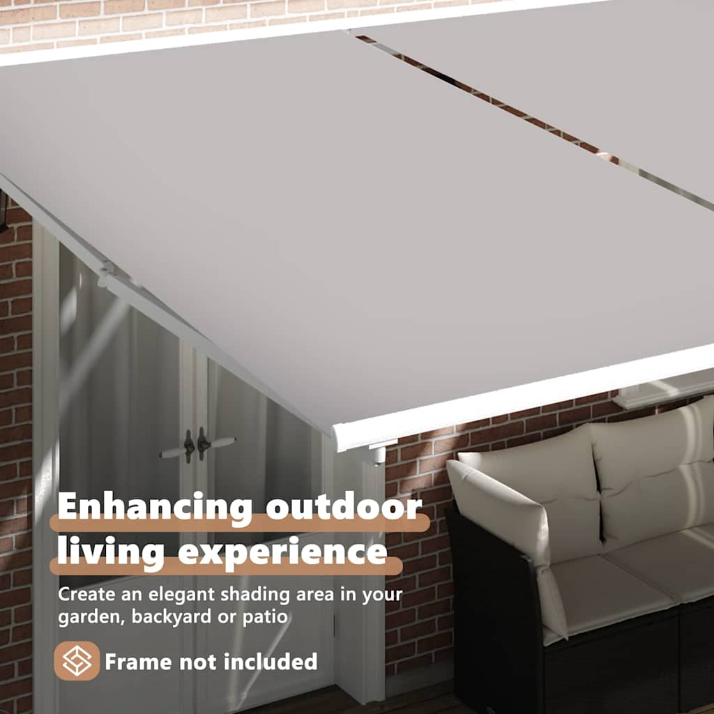 Awning Replacement Fabric Light Grey 1000 x 160 cm Polyester