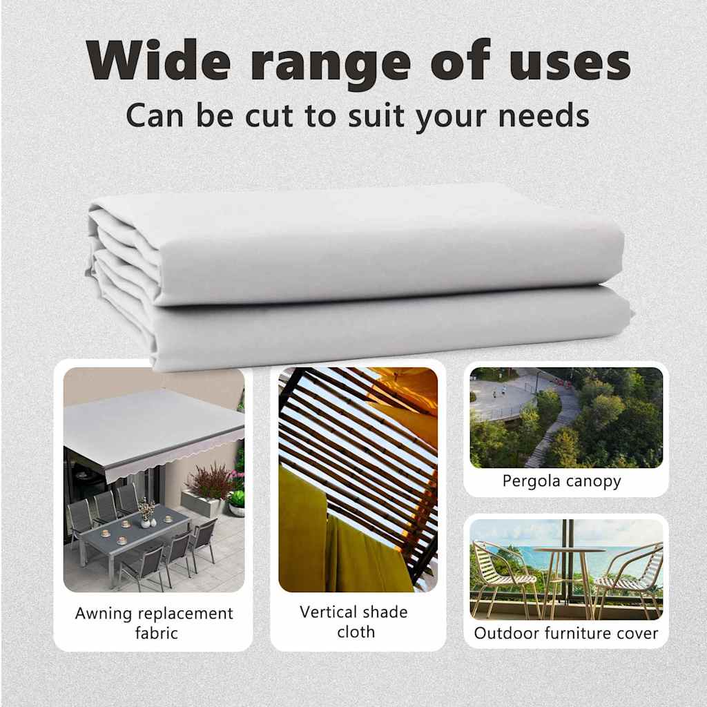 Awning Replacement Fabric Light Grey 1000 x 160 cm Polyester