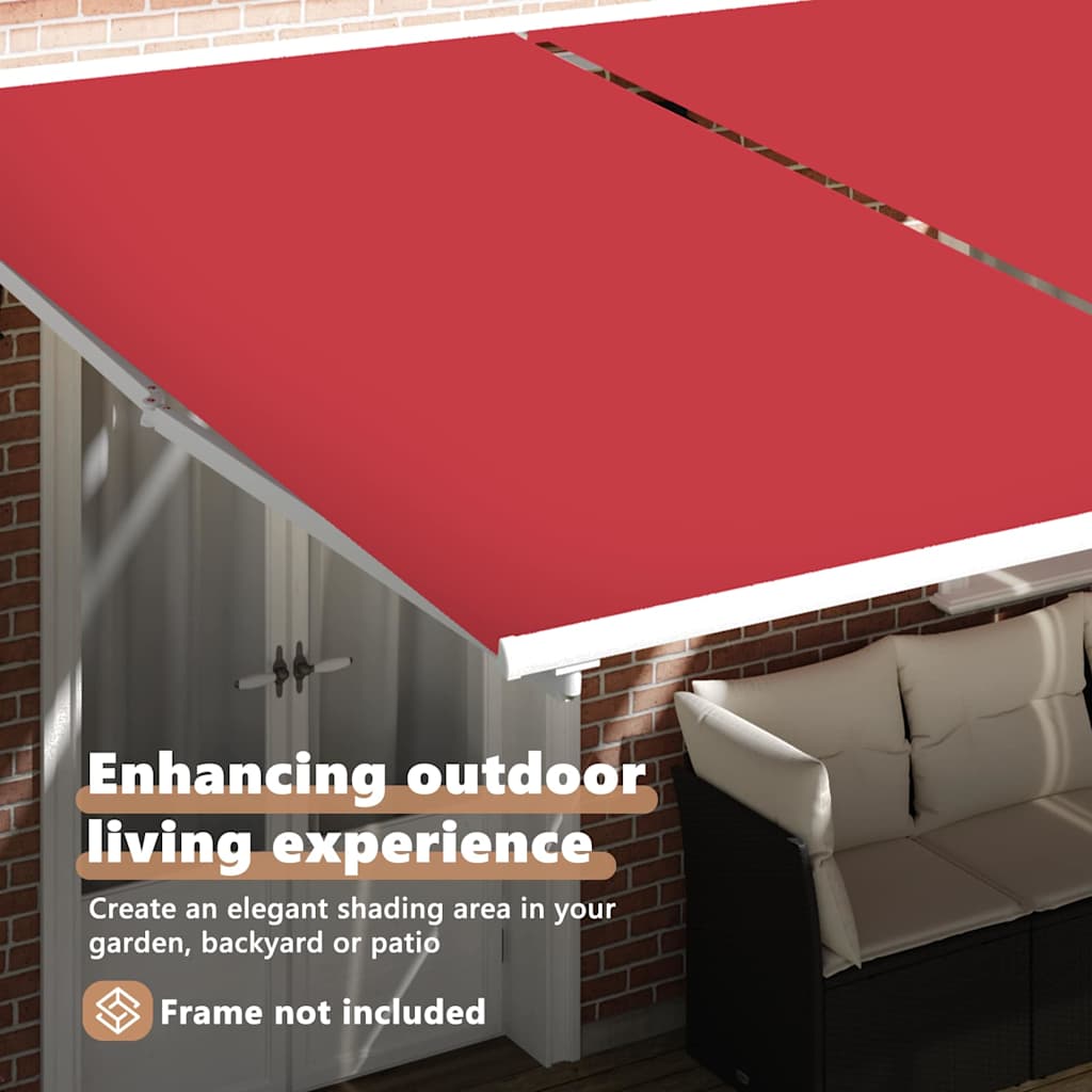 Awning Replacement Fabric Red 1000 x 160 cm Polyester