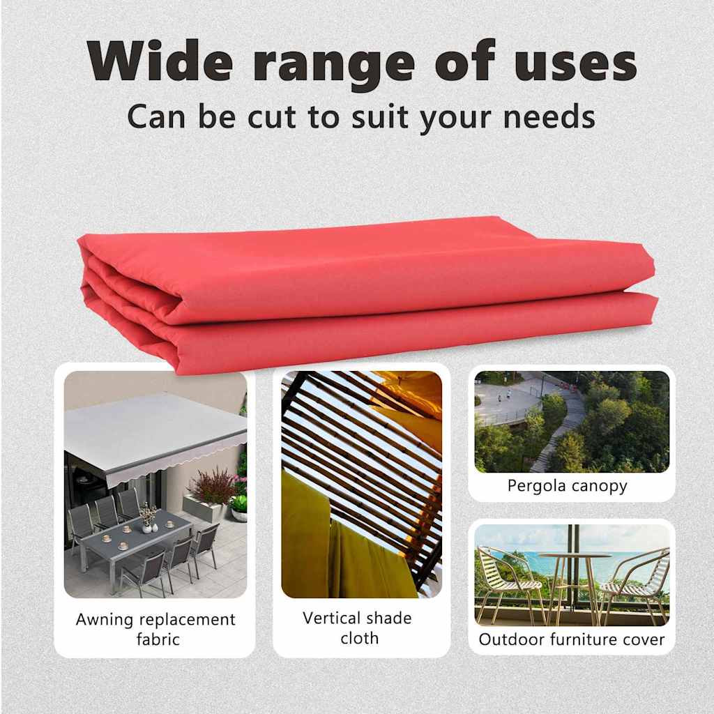 Awning Replacement Fabric Red 1000 x 160 cm Polyester