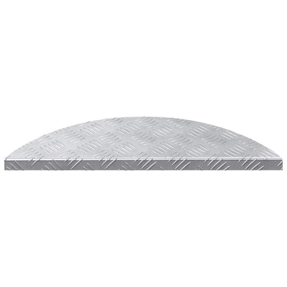 Stair Tread Crescent 5 pcs Silver 60 x 18 x 2.5 cm Aluminium