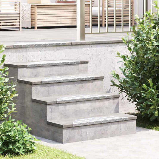 Stair Tread 15 pcs 60 x 18 x 2.5 cm Silver Aluminium Crescent
